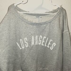 Wide neck sweatshirt